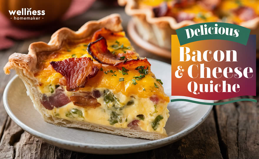 Delicious Bacon & Cheese Quiche